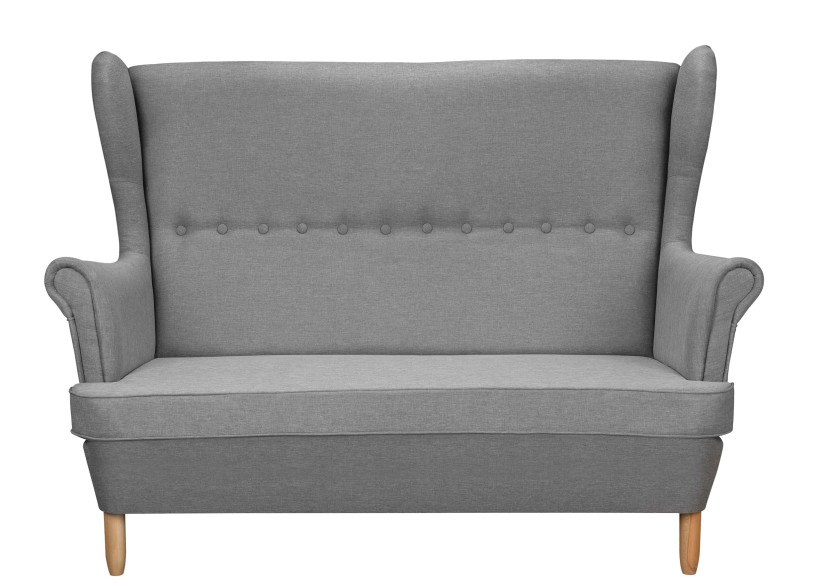 Zestaw wypoczynkowy uszak sofa   2x fotel Szary