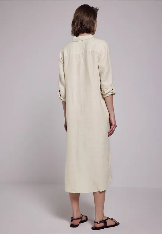 Midi-Kleid aus Leinen