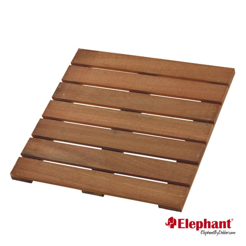 Dalle de terrasse en bois dur 100 x 100 x 2,4 cm