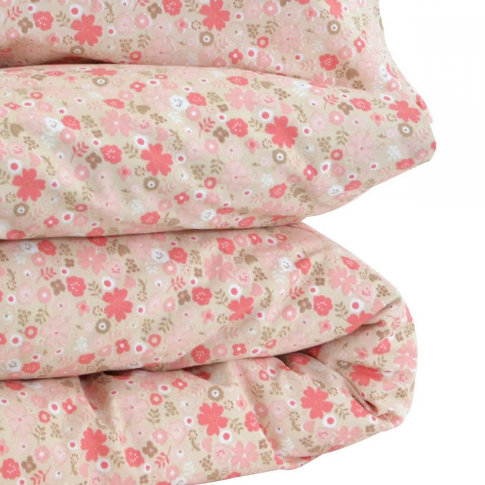 MILA - Parure de lit housse de couette + taie 100x140 cm - 40x60 cm