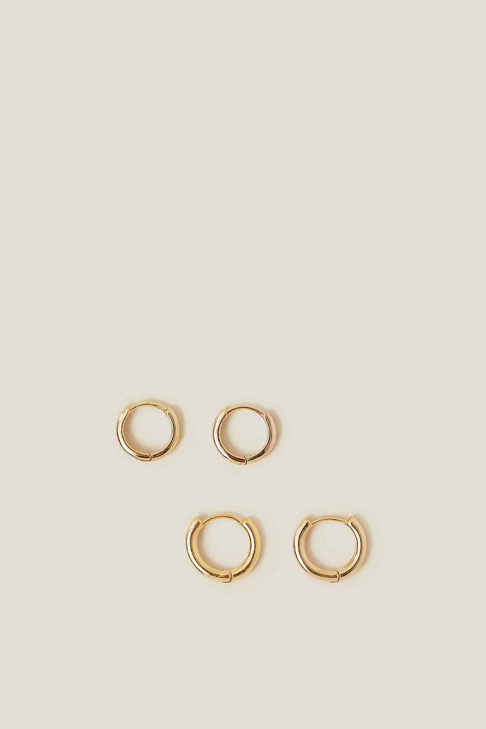Accessorize 2-Pack 14ct Gold-Plated Hoop Earrings