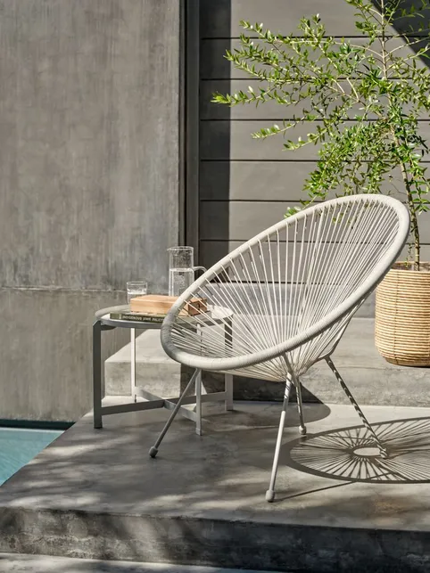 Udendørs loungestol UBBERUP beige