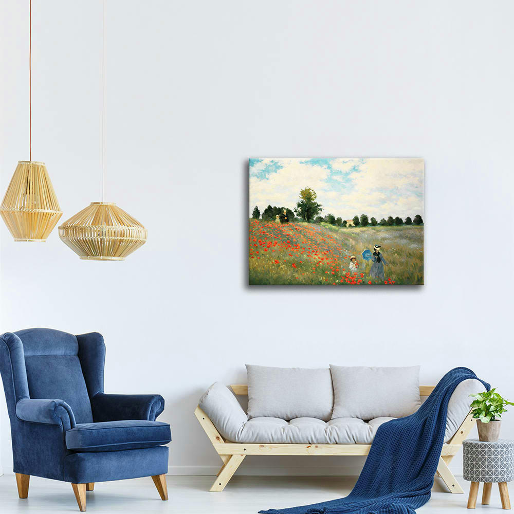 - Tableau - Le Champ des Coquelicots Claude Monet 80x100cm