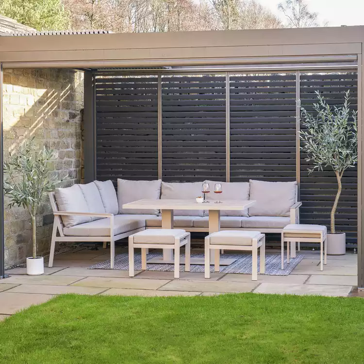 Pacific Aruba 10 Seater Metal Garden Corner Sofa Set