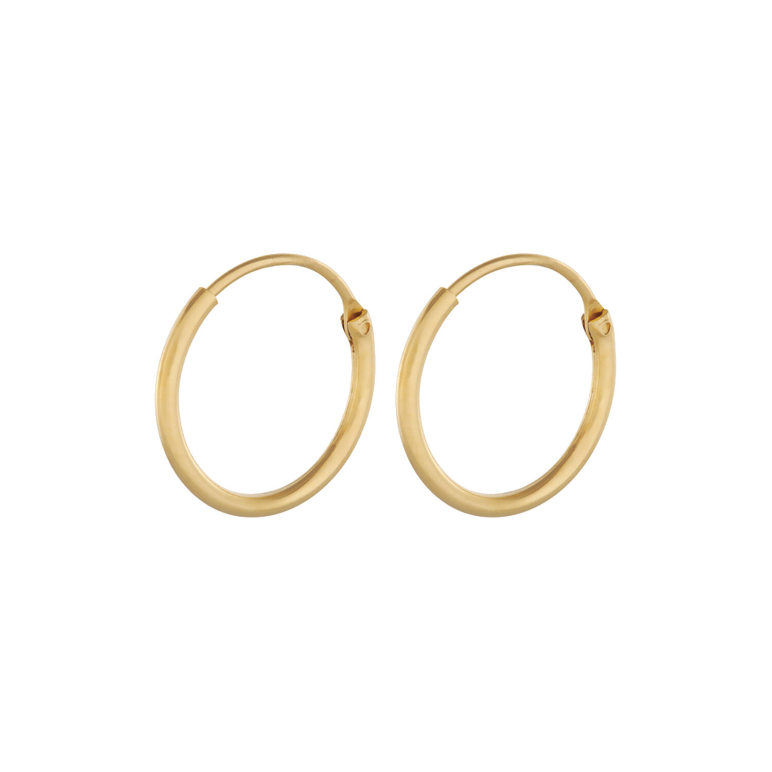 Tiny Plain hoop øreringe, guld