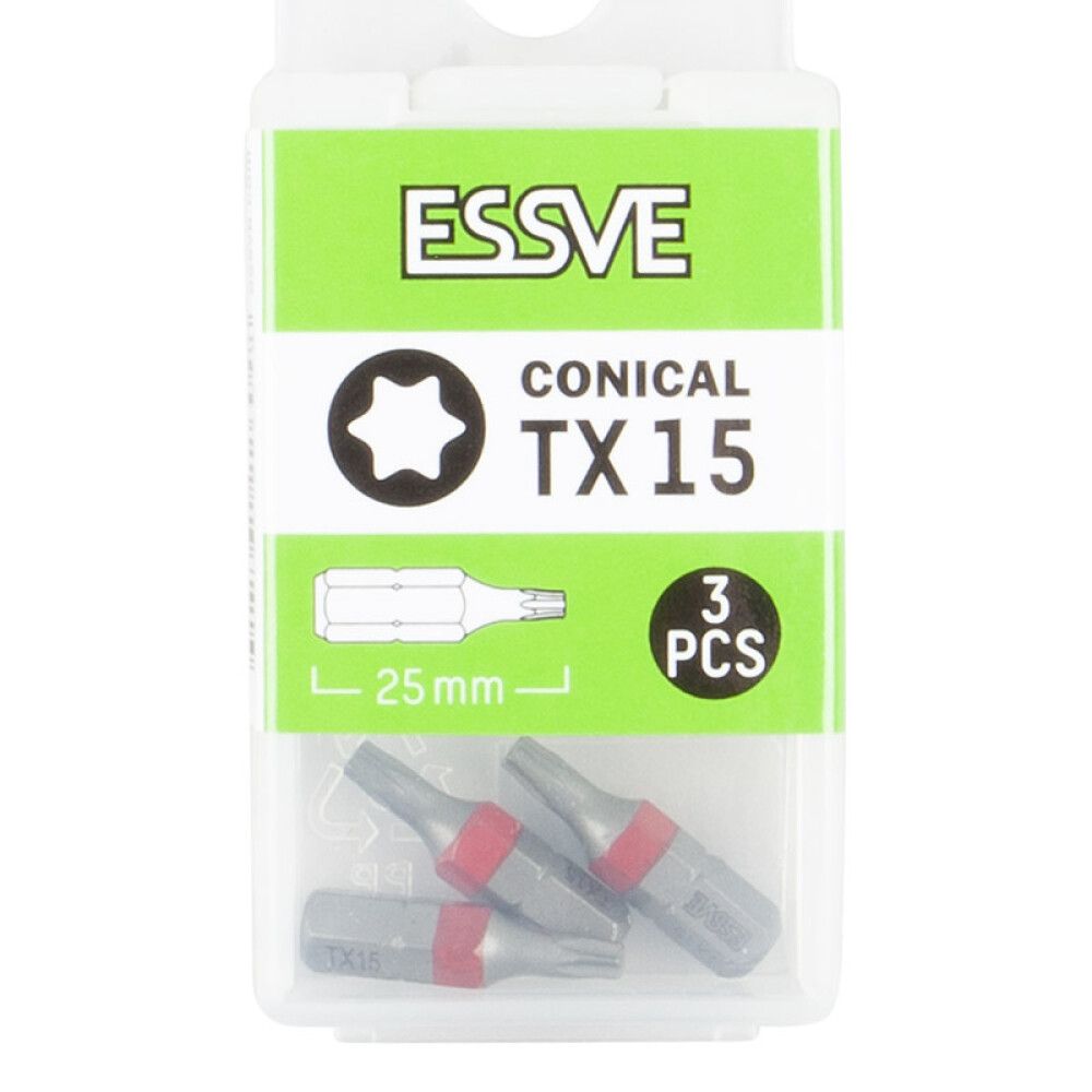 BITS ESSVE TX15 KONISKE 25MM 3PK