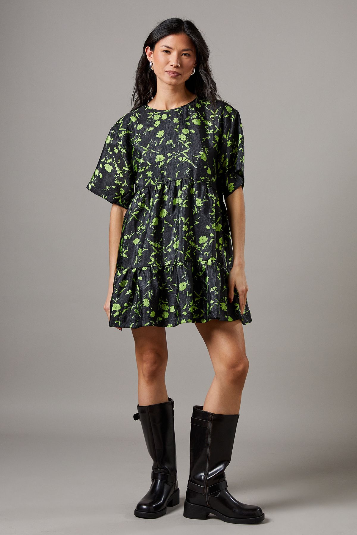 Warehouse Organza T Shirt Smock Mini Dress