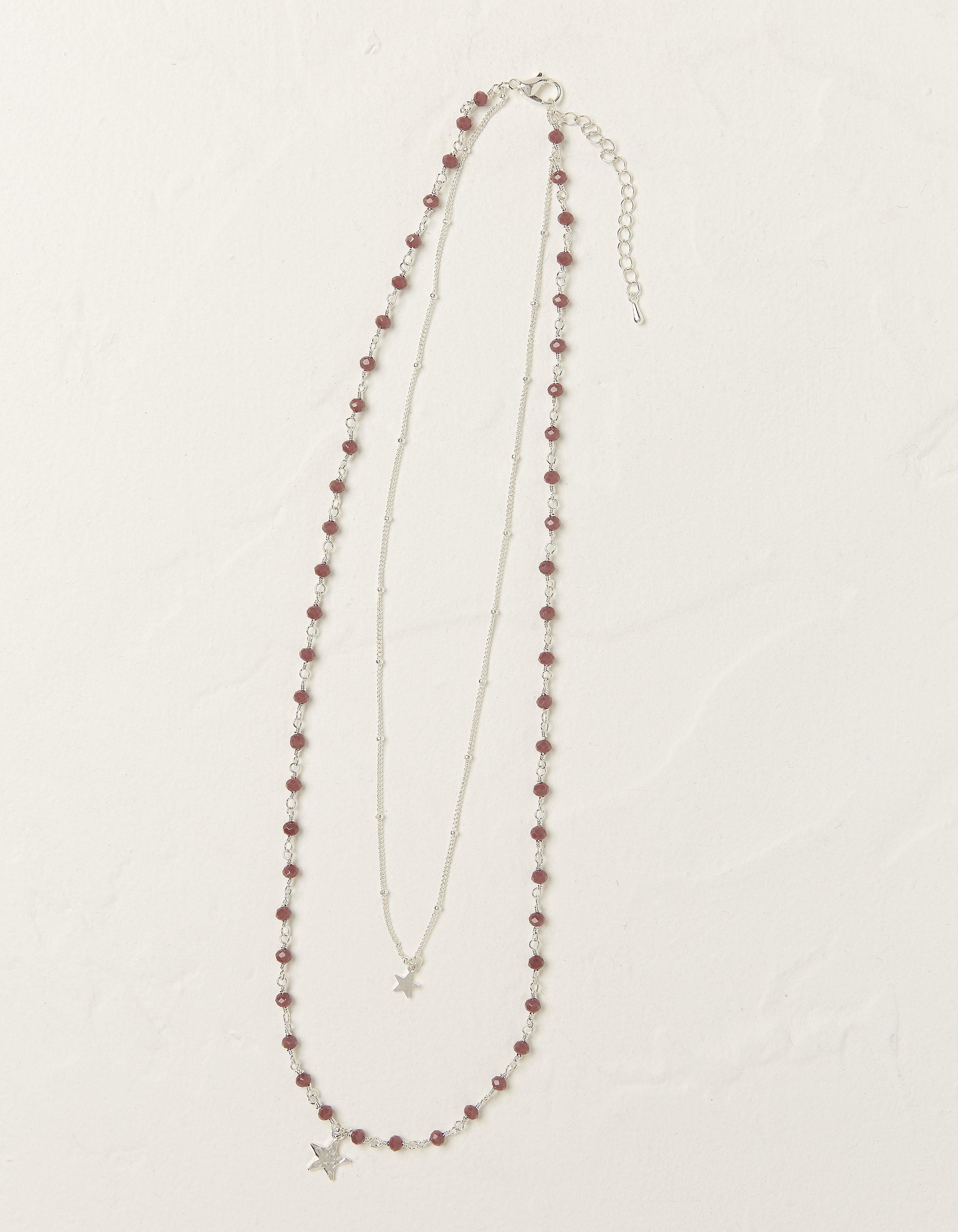 Layered Star Bead Necklace