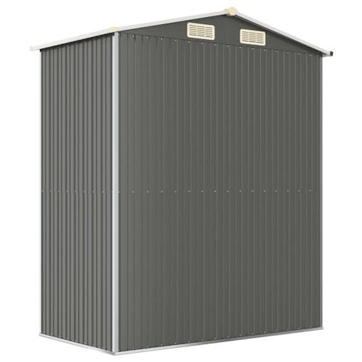 NNEVL Garden Shed Light Grey 192x108x223 cm Galvanised Steel