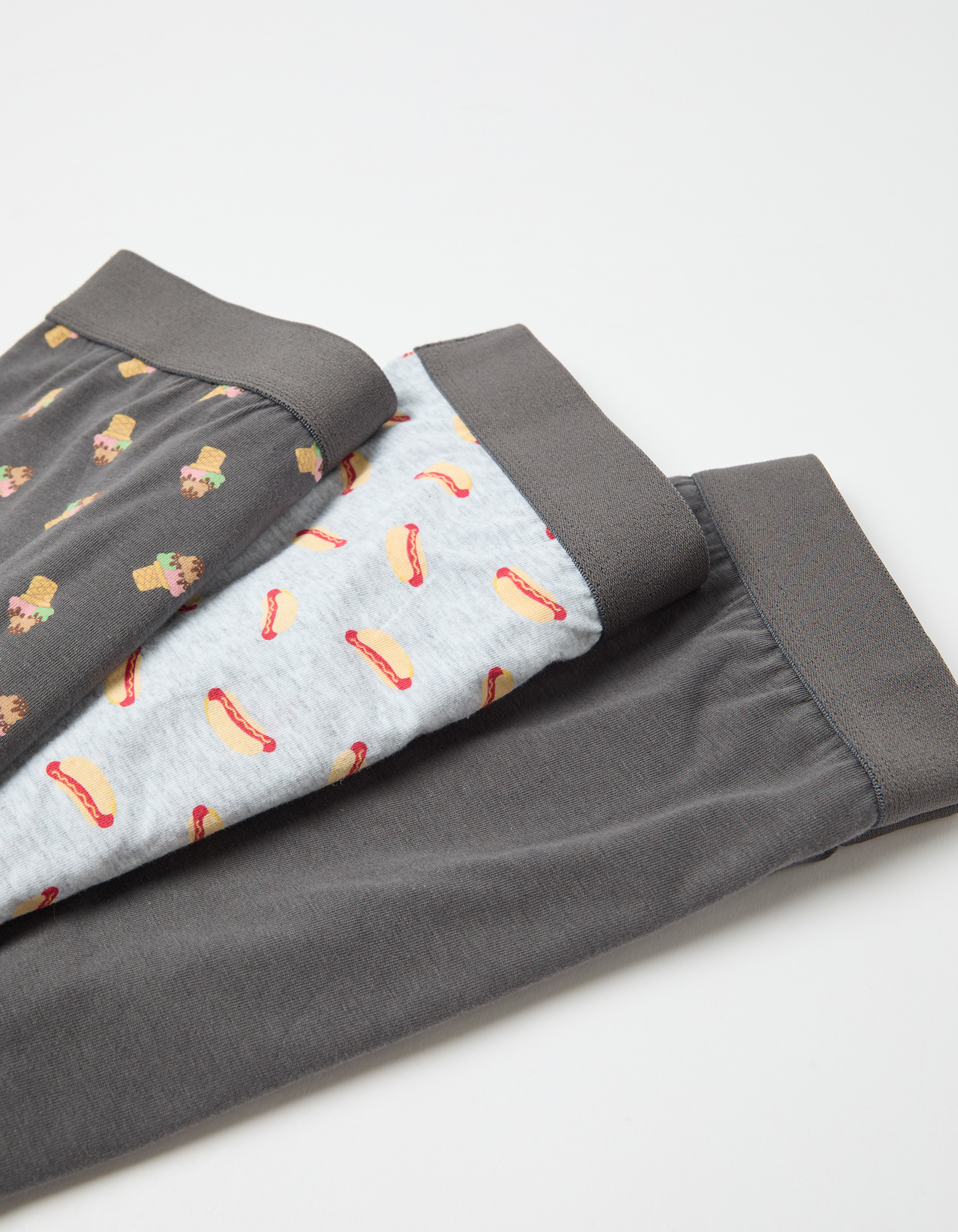 Pack 3 Boxers, Homem, Cinzento Escuro