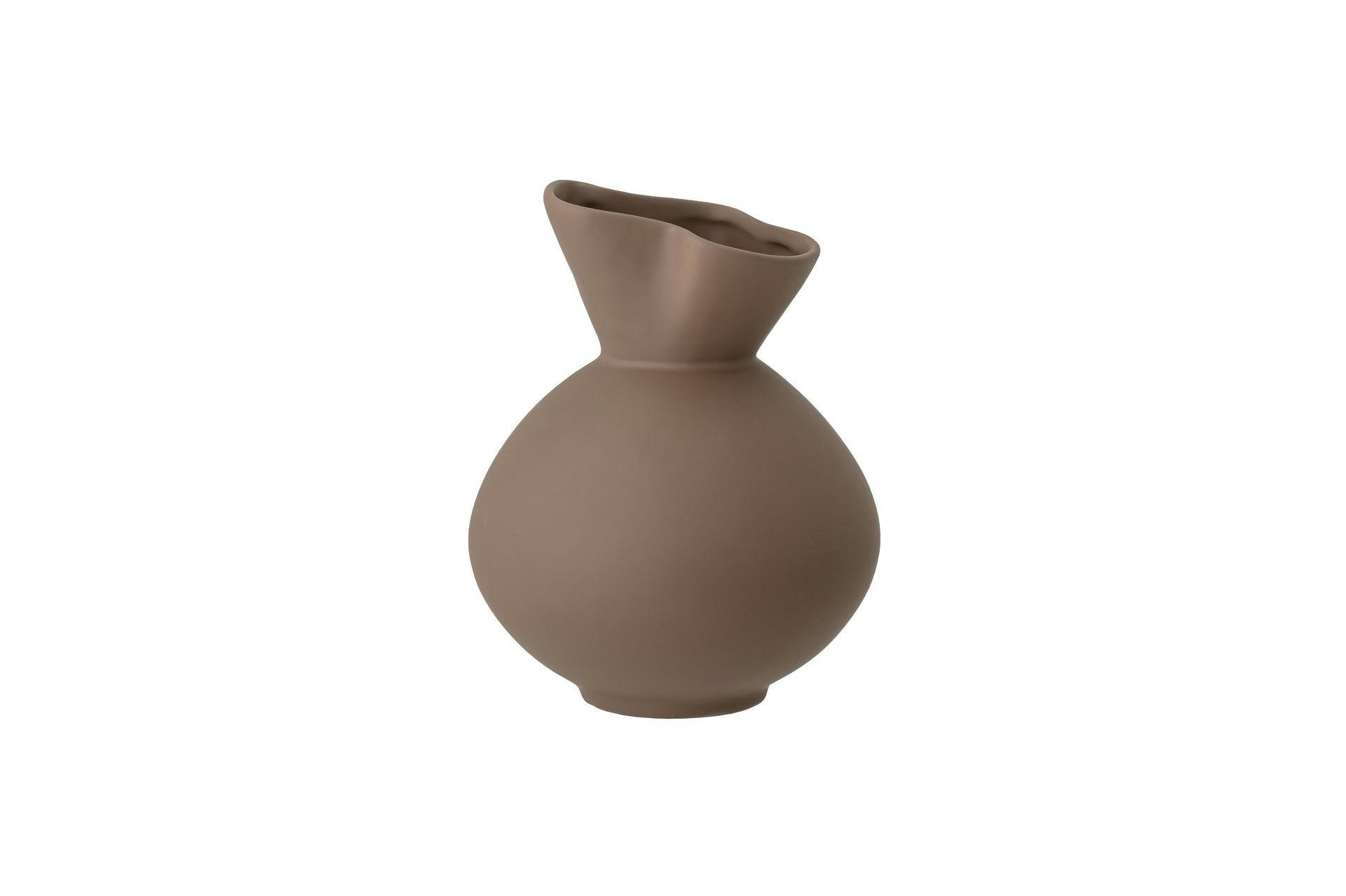 NICITA - Vase en grès brun H20cm