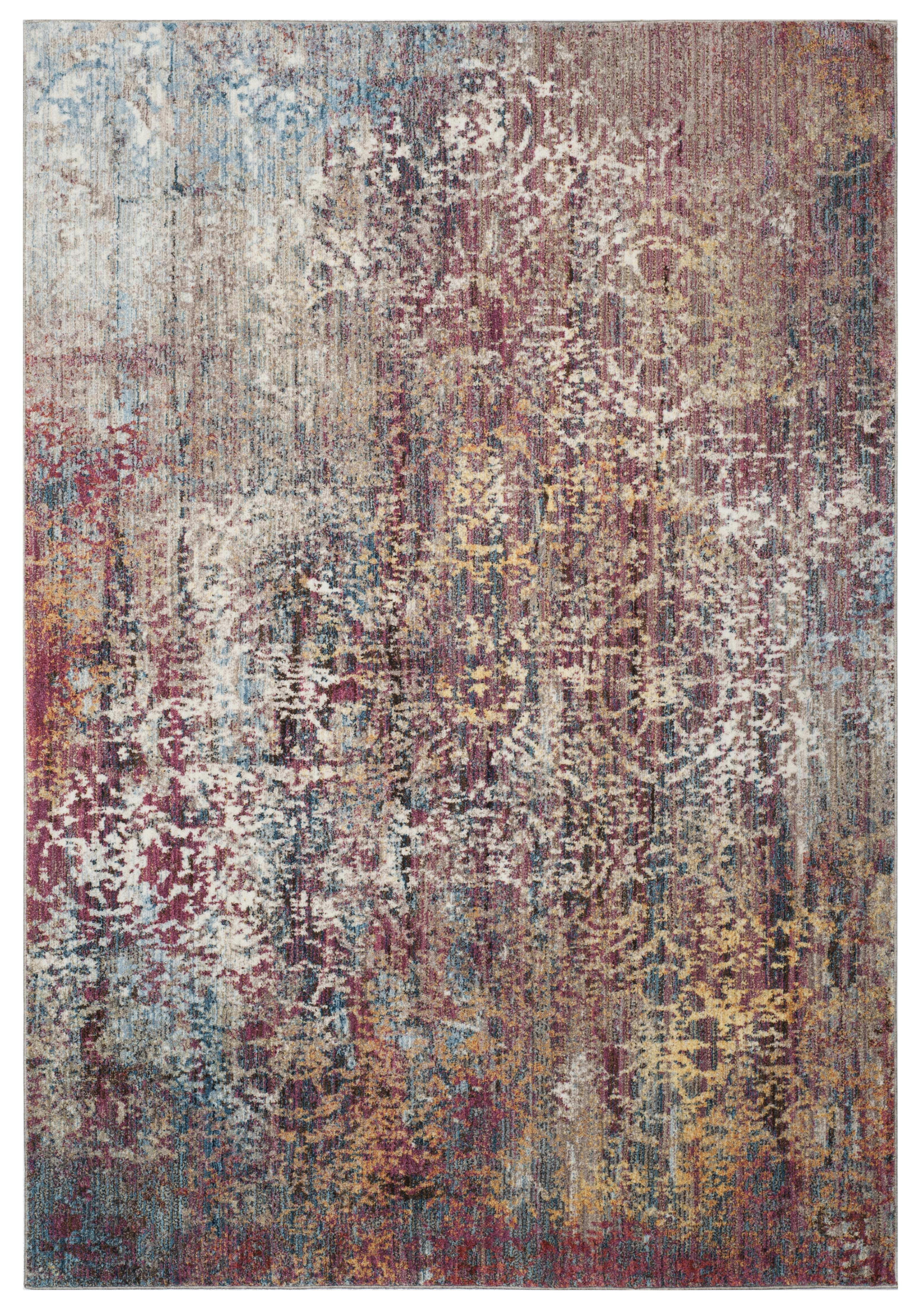 BRISTOL - Tapis de salon interieur en rose & multi, 155 x 229 cm