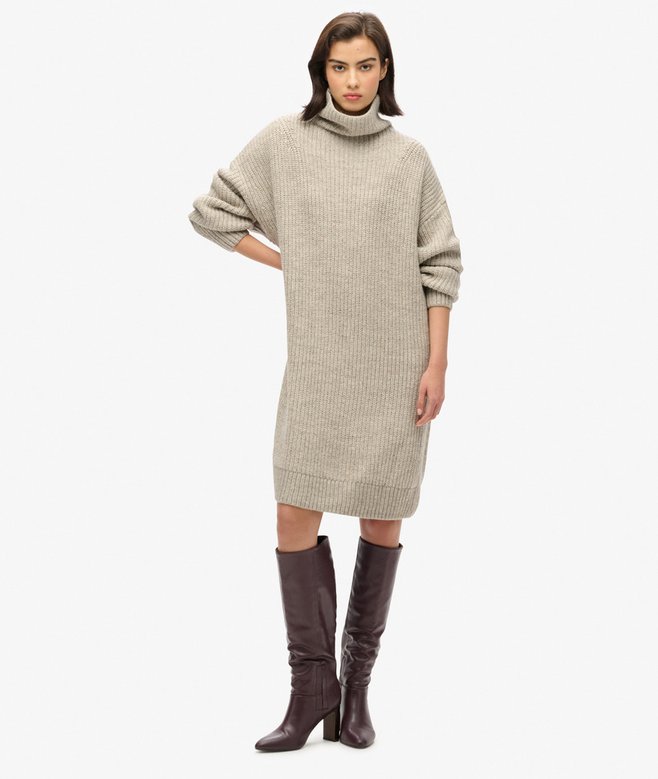 Chunky Rib Knit Jumper Dress