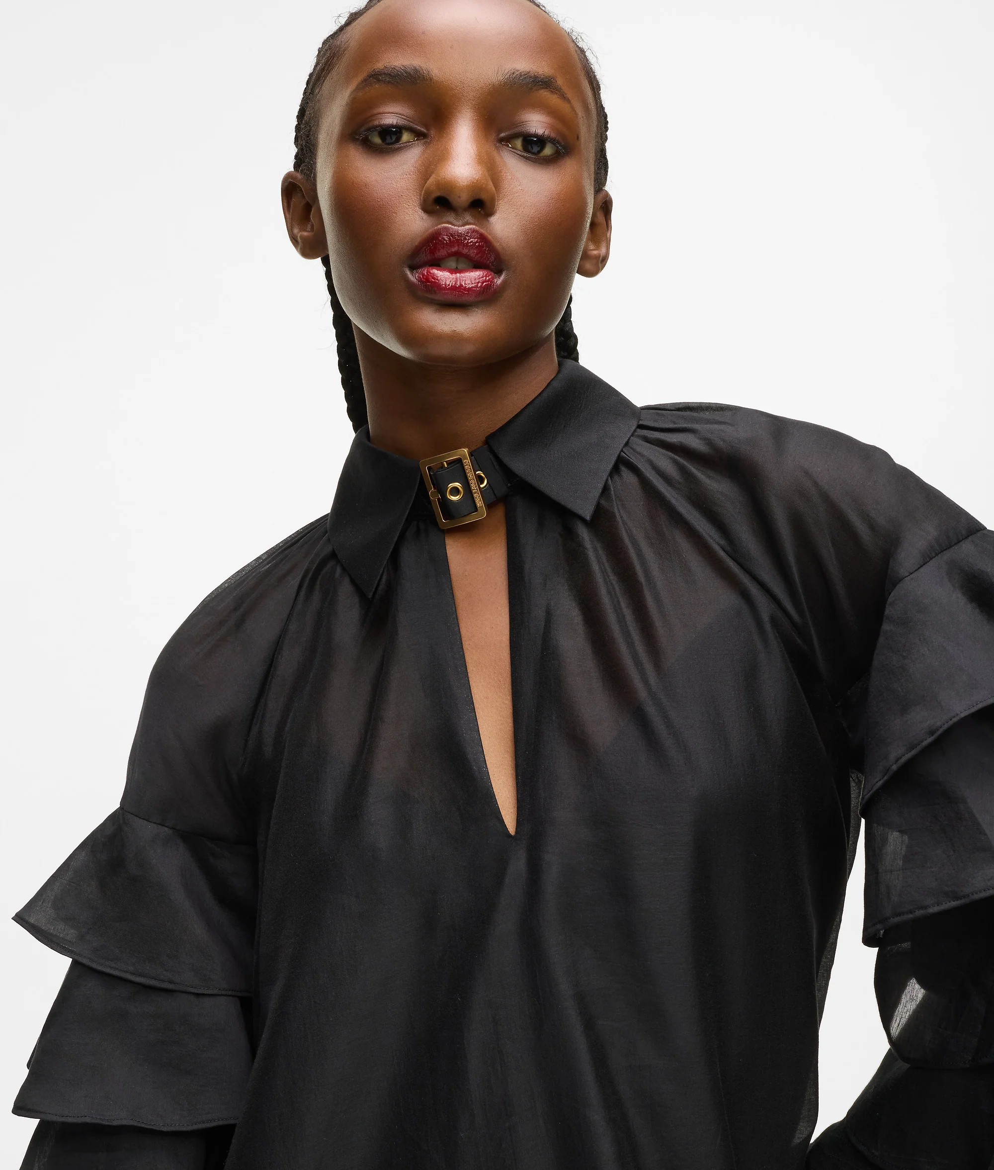 Robe à manches bouffantes