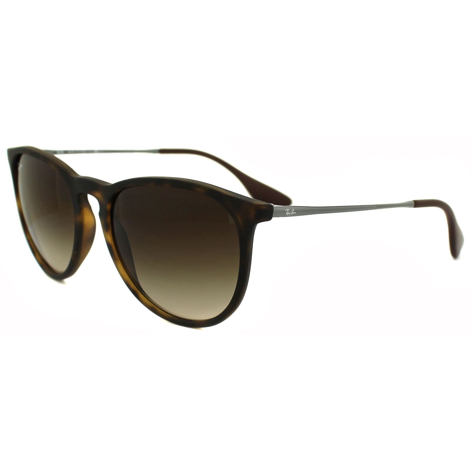 Ray-Ban Round Rubberised Havana Brown Gradient Erika 4171 Sunglasses