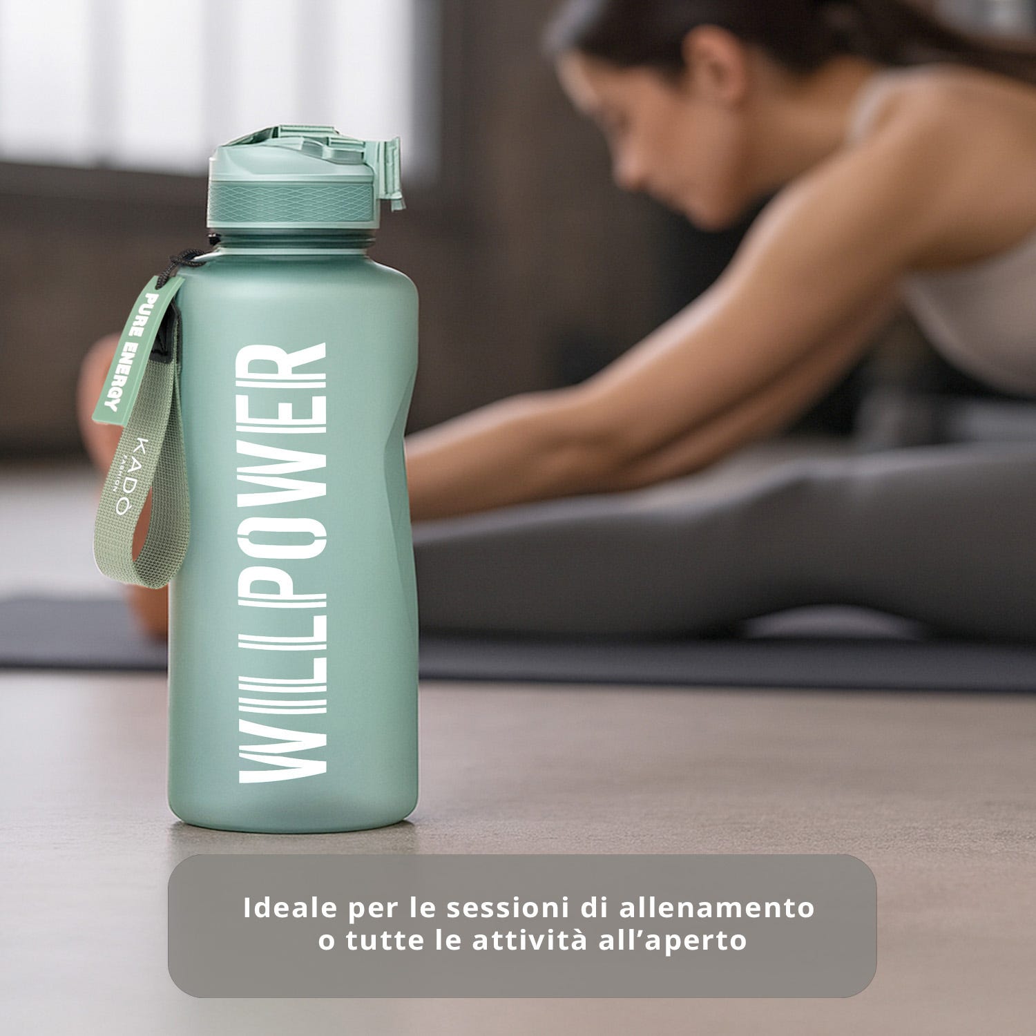 Borraccia scritta motivazionale 2,2 L grigio Bold Collection