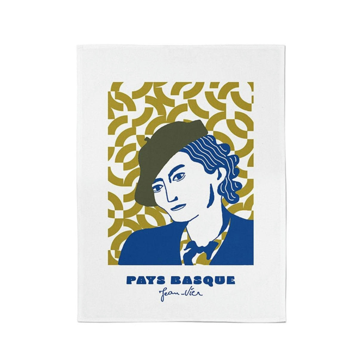 - Essuie-mains coton bleu Artxiboak femme 45x60cm