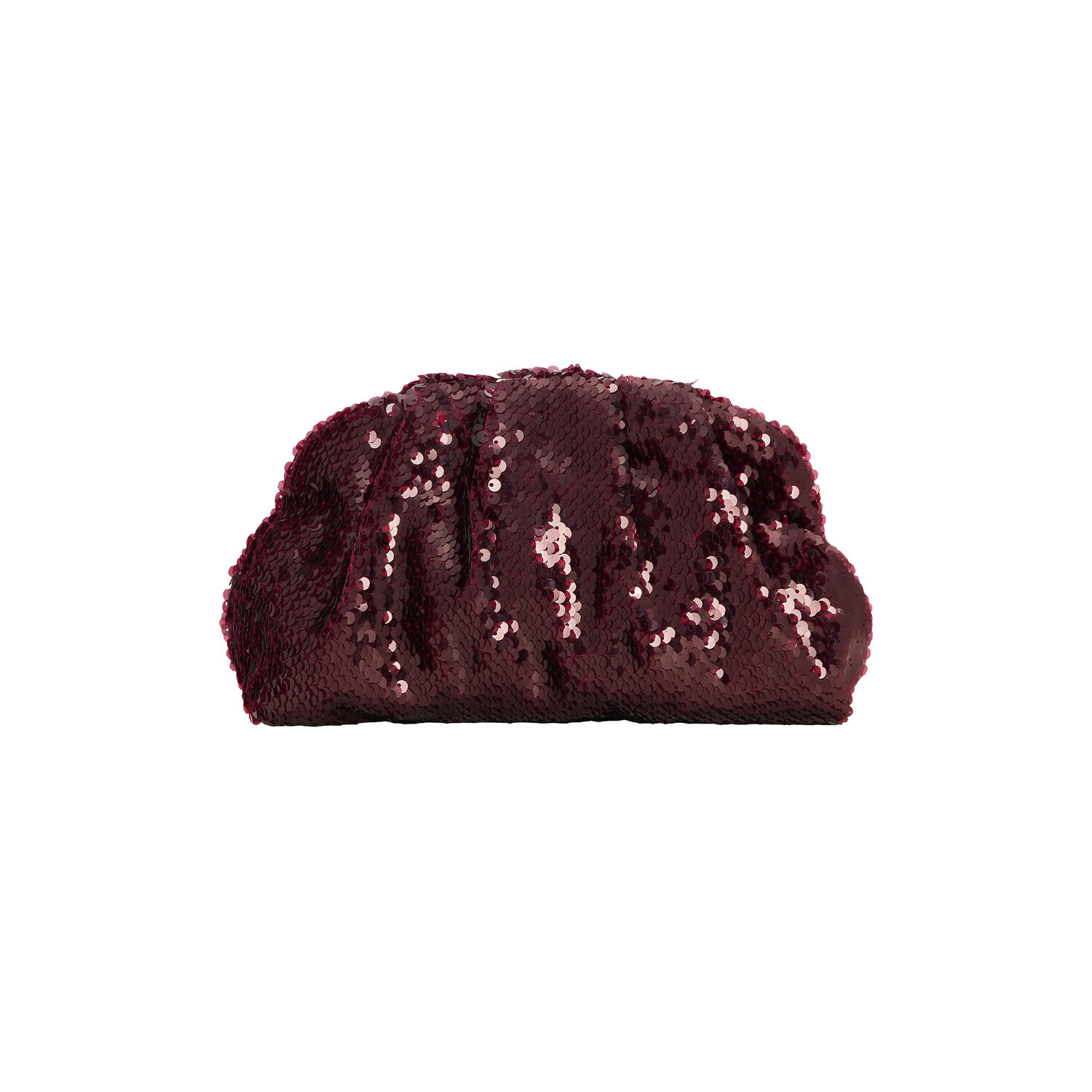 Sequin Clutch Bag, burgundy