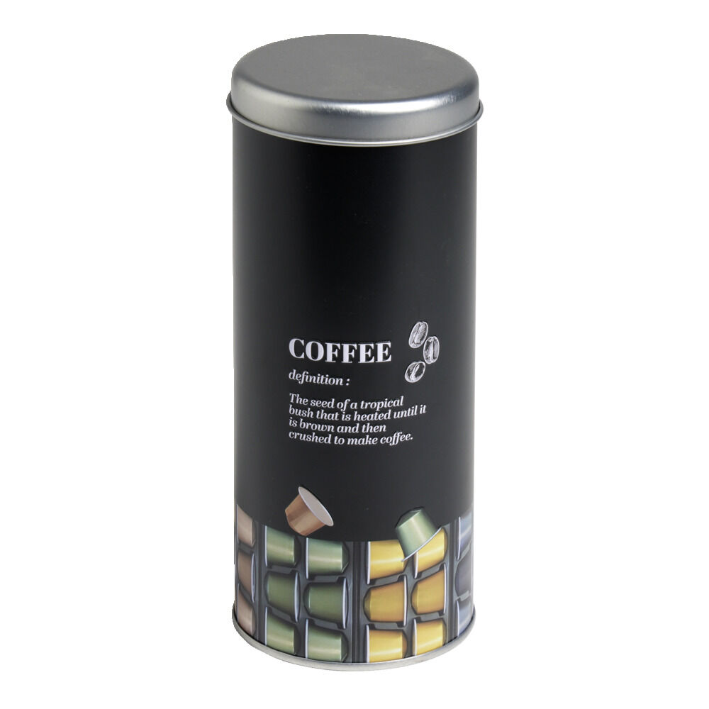 BoÎte pour capsules de café en métal - Ø7,8xH18cm