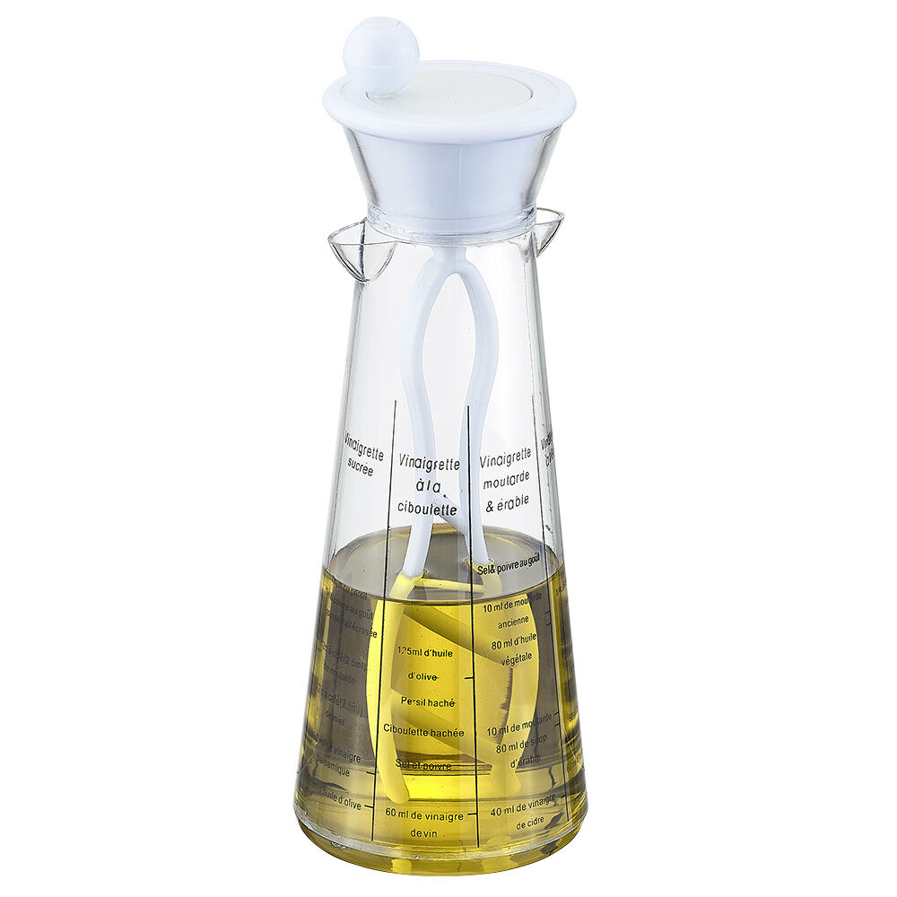 Mélangeur à vinaigrette blanc transparent
