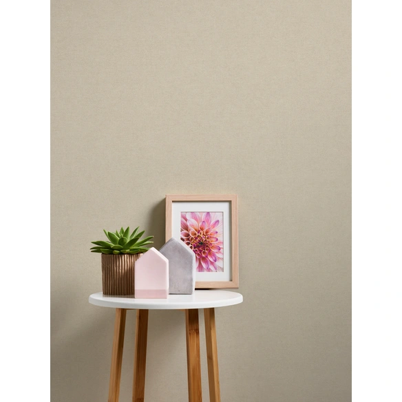 Vliestapete, LxB: 1005x53 cm, beige uni