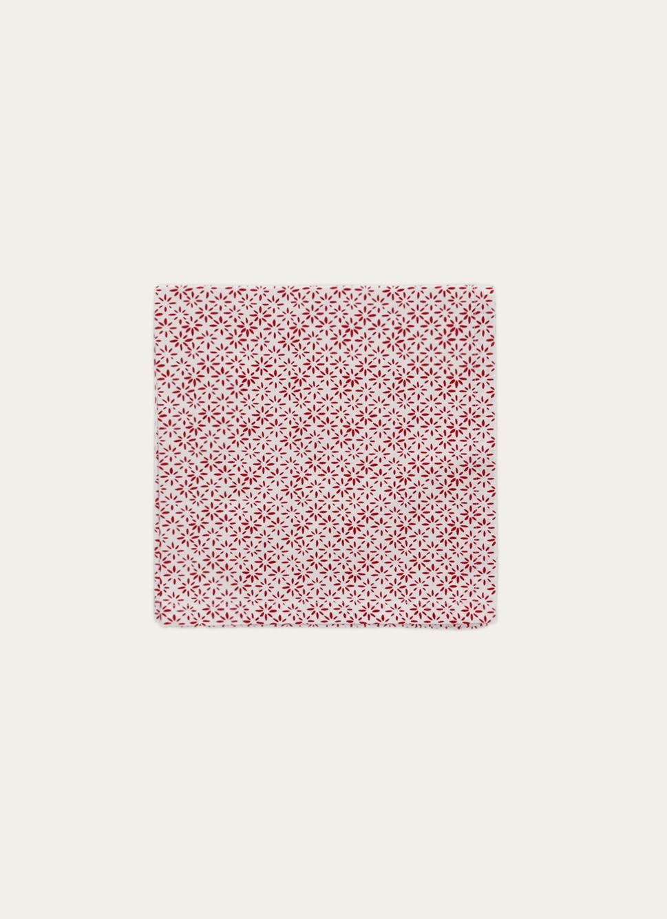 LOT DE 2 SERVIETTES EN COTON MOTIF FANTAISIE BLANC/ROUGE