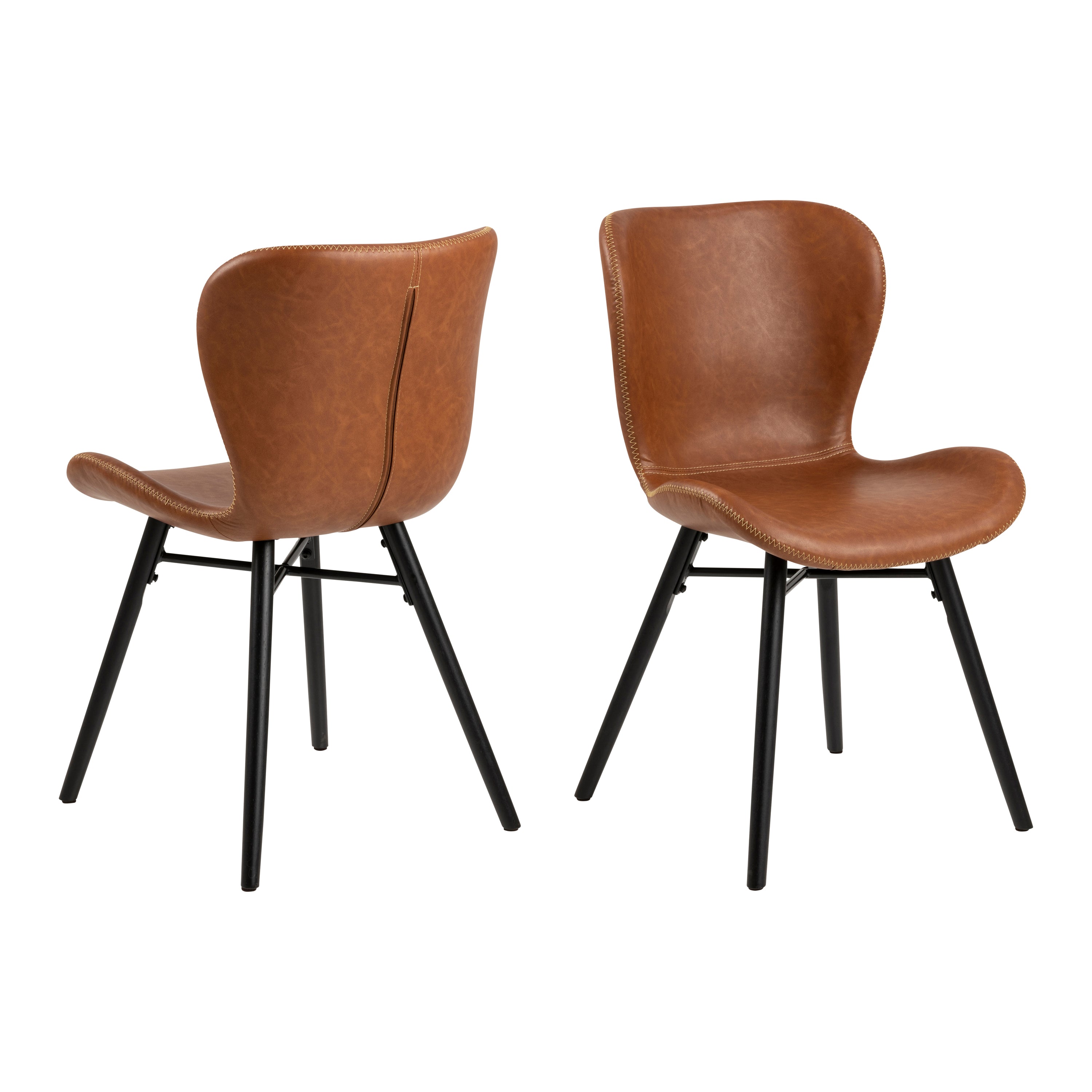 by fonQ basic Tough Eetkamerstoel - Kunstleer - Bruin