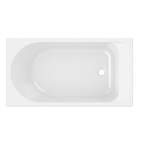 Baignoire droite Cavally L. 140 x l. 70 cm blanc