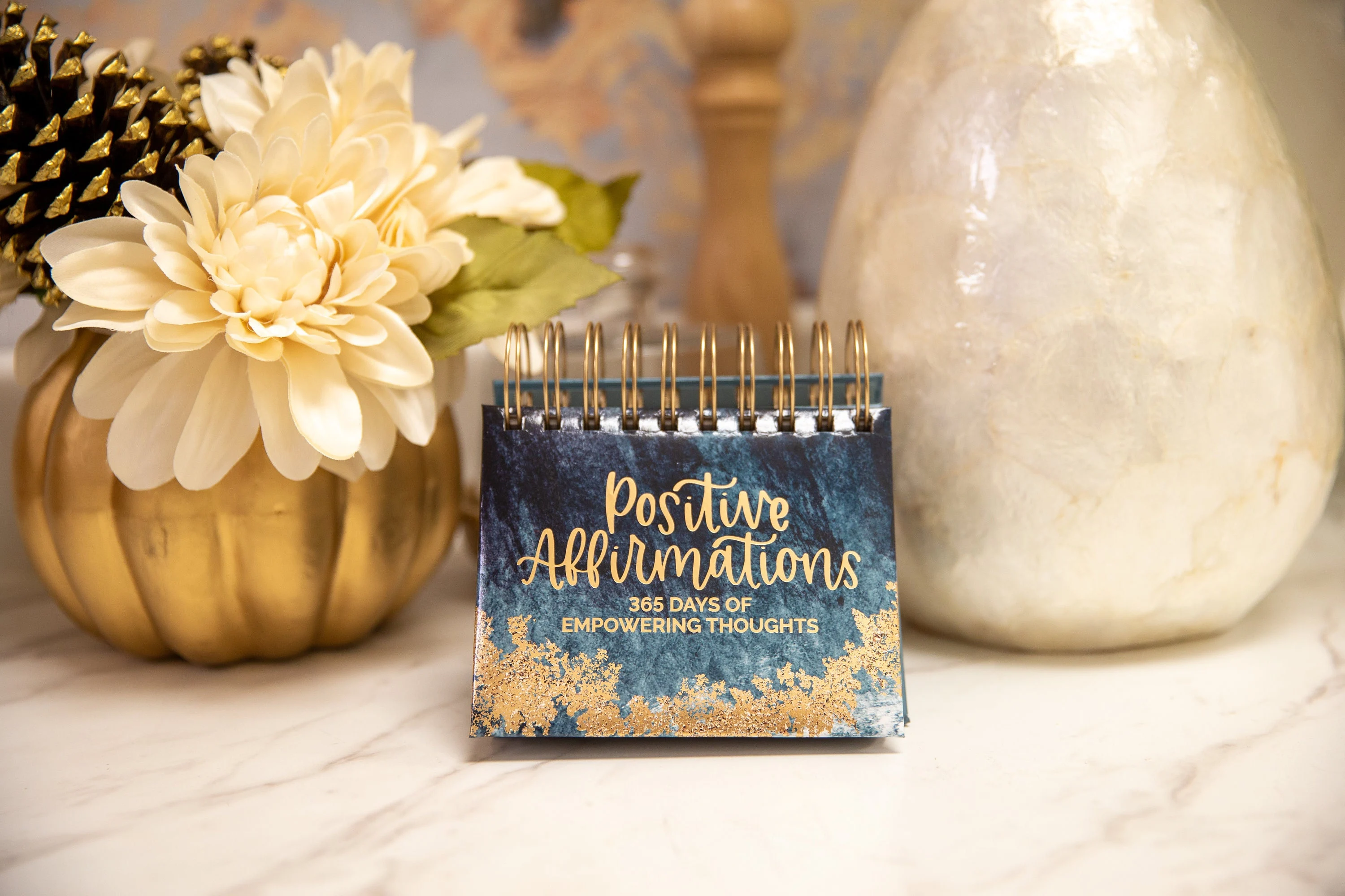 Positive Affirmations Perpetual Desk Easel | 365+ Daily Hand-Lettered Quotes for Motivation, Mental Health, Mindfulness & Gifts by bloom