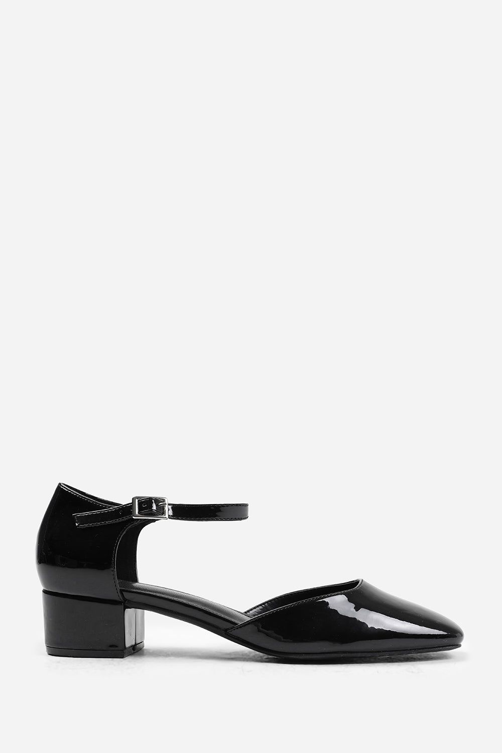 Where's That From Peony' Wide Fit Square Toe Low Block Heel With Strap
