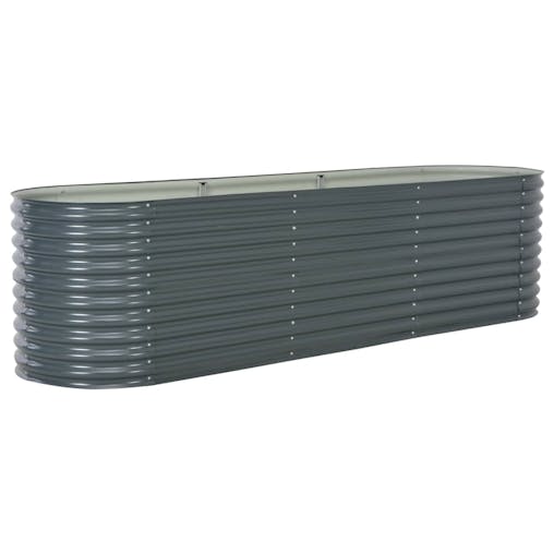 NNEVL Garden Raised Bed 320x80x81 cm Galvanised Steel Grey