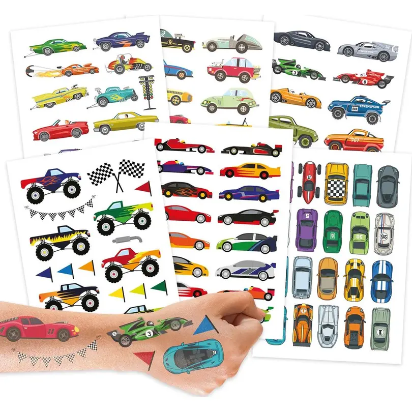 Sticker 6er-Set Autos