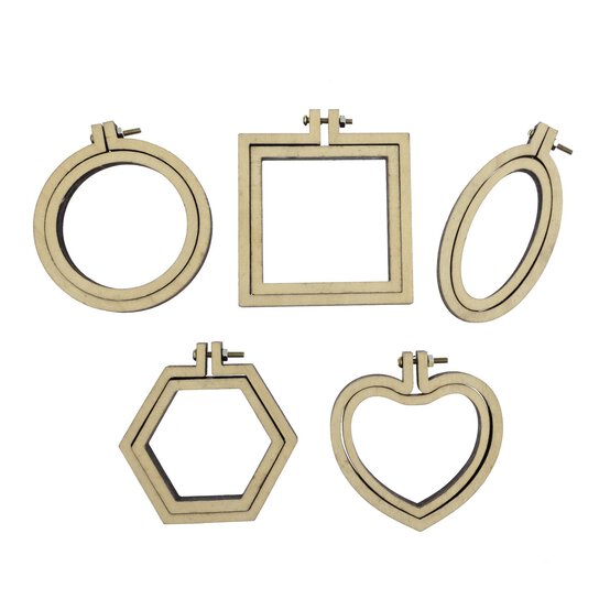 Mini Embroidery Hoops 5 Pack