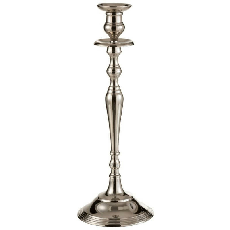 CLASSIC - Chandelier classique aluminium argenté H45cm
