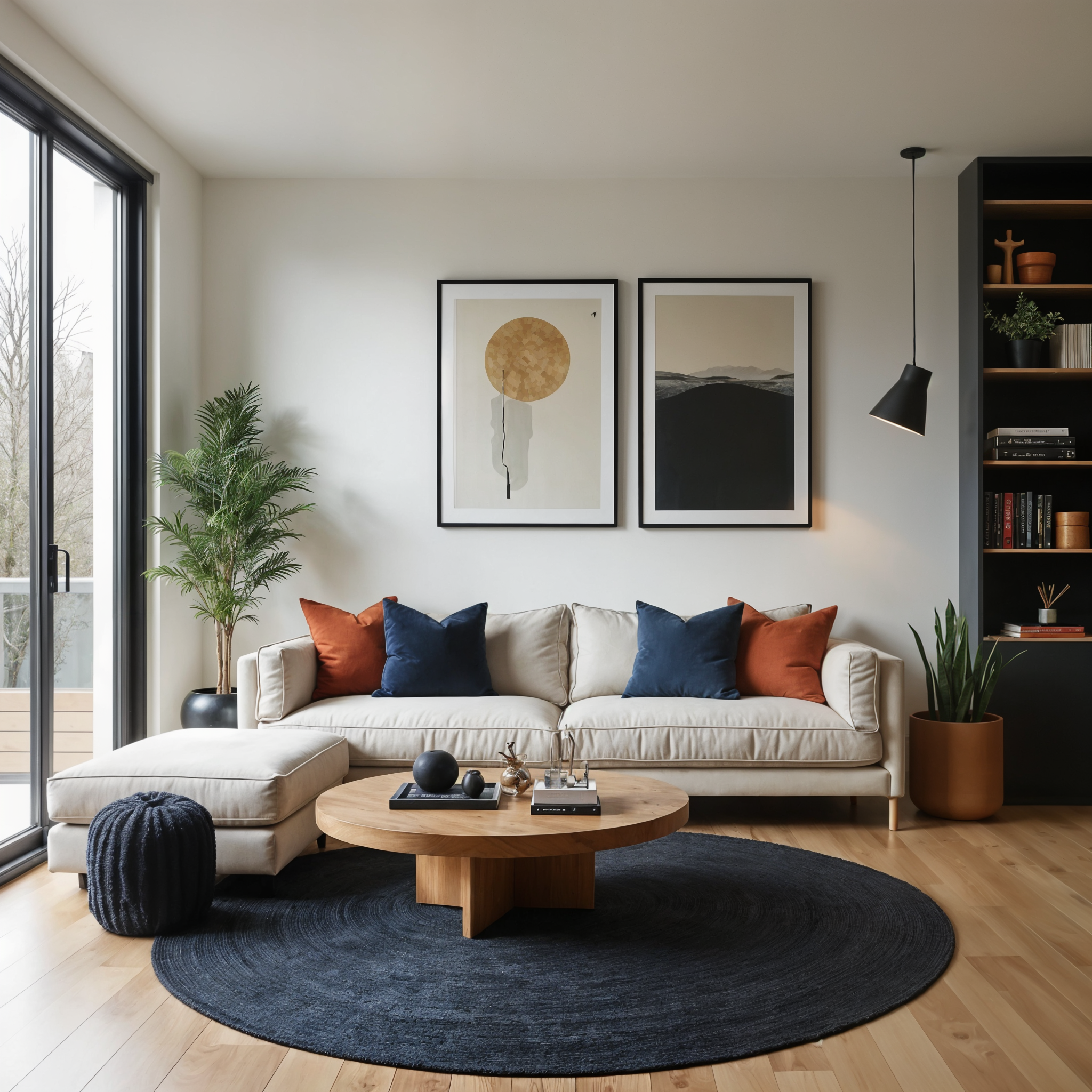 Mrcarpet Rond jute vloerkleed Zwart Antraciet 240cm