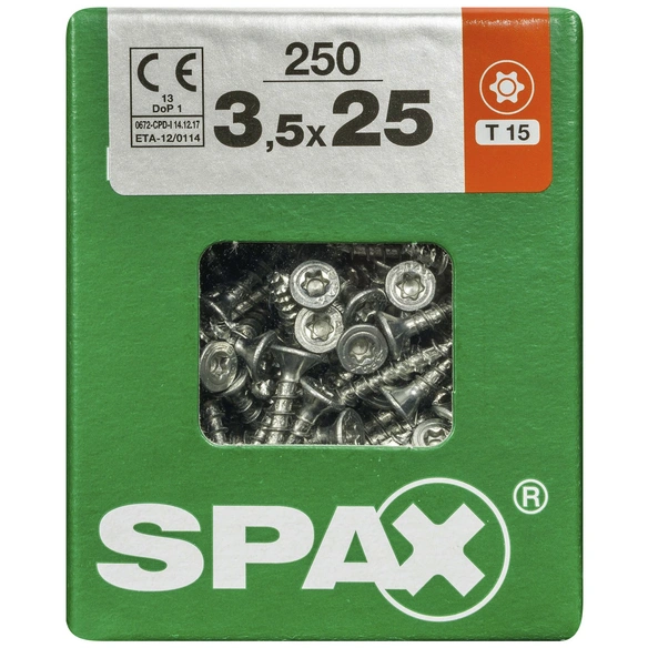Universalschraube, 3,5 mm, Stahl, 250 Stk., TRX 3,5x25 L