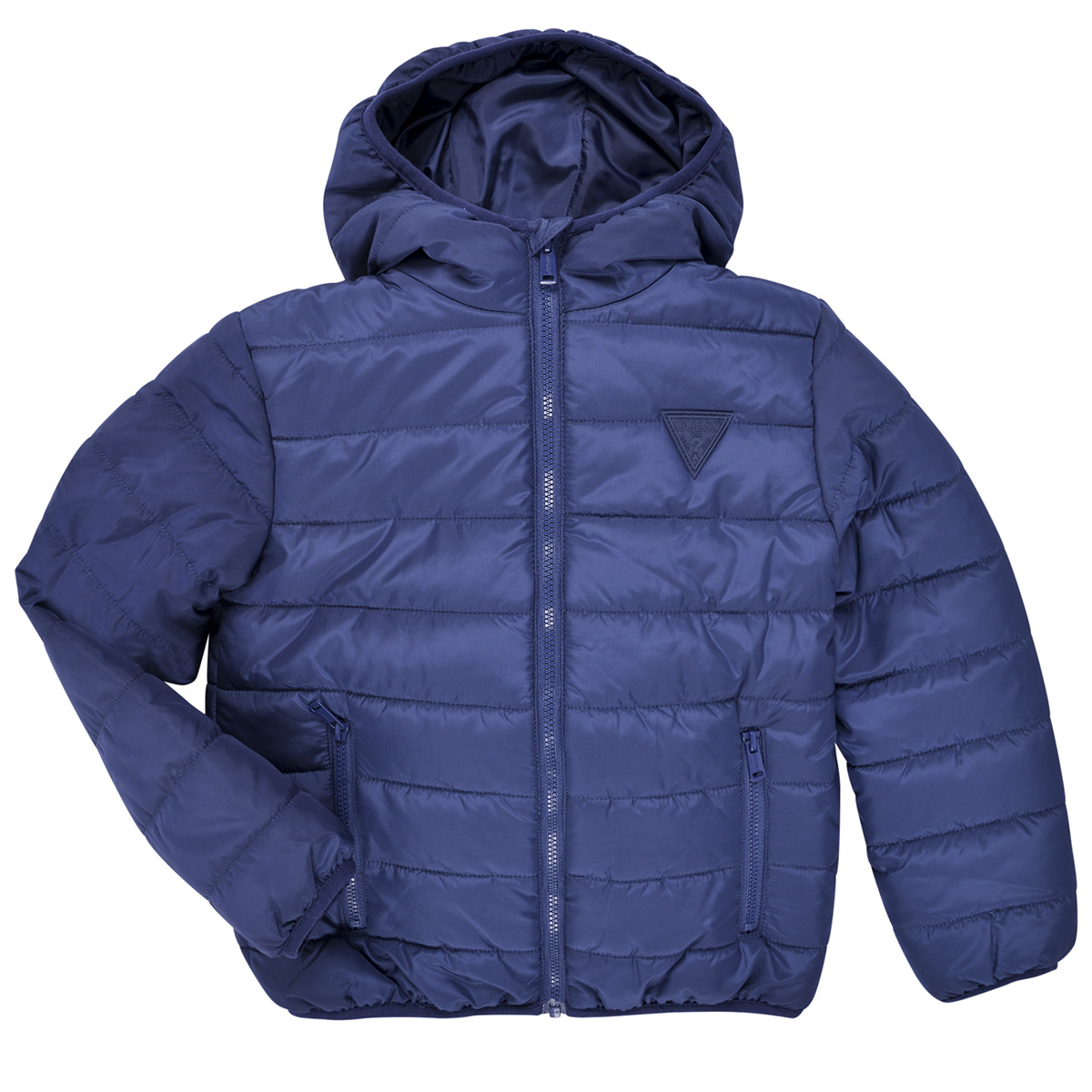Guess - HOODED LS PADDED PUFFER W ZIP - Blue