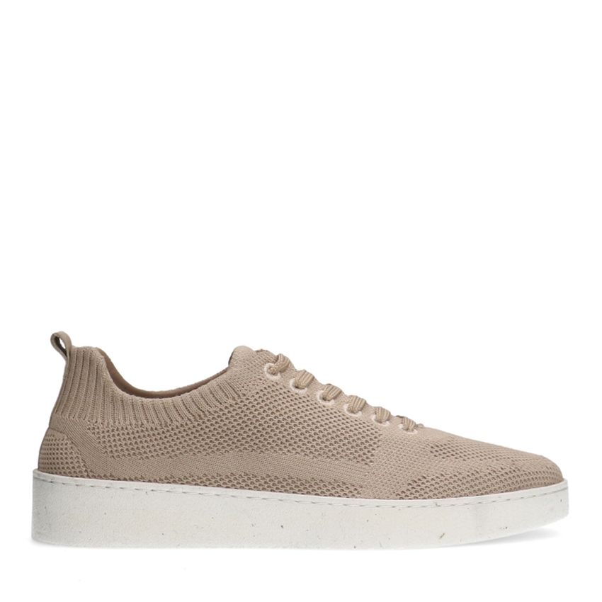 Manfield Beige knit fabric sneakers