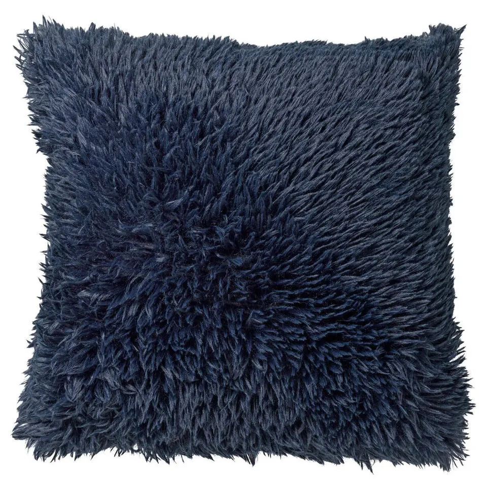 KUSSENSET - 4-delig Fluffy & Velvet - 45x45 cm - inclusief binnenkussens - blauw