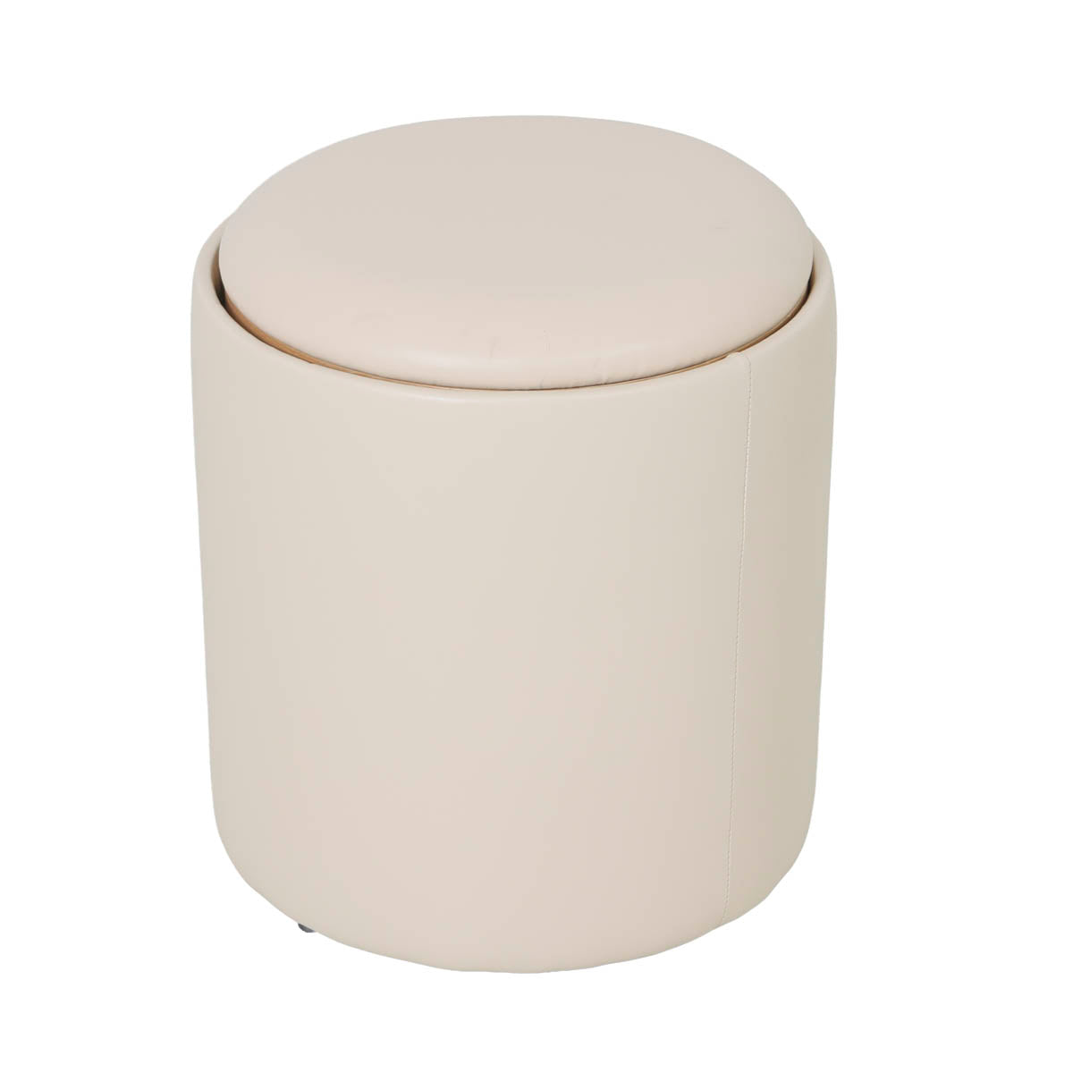 DÉJA Living Bijzettafel Draby - Rond Beige/Naturel - Incl. Opbergruimte - 40cm
