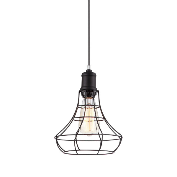 Lampa wisząca czarna Synthia 1xE27x60W wym: 100x21x21 cm Italux