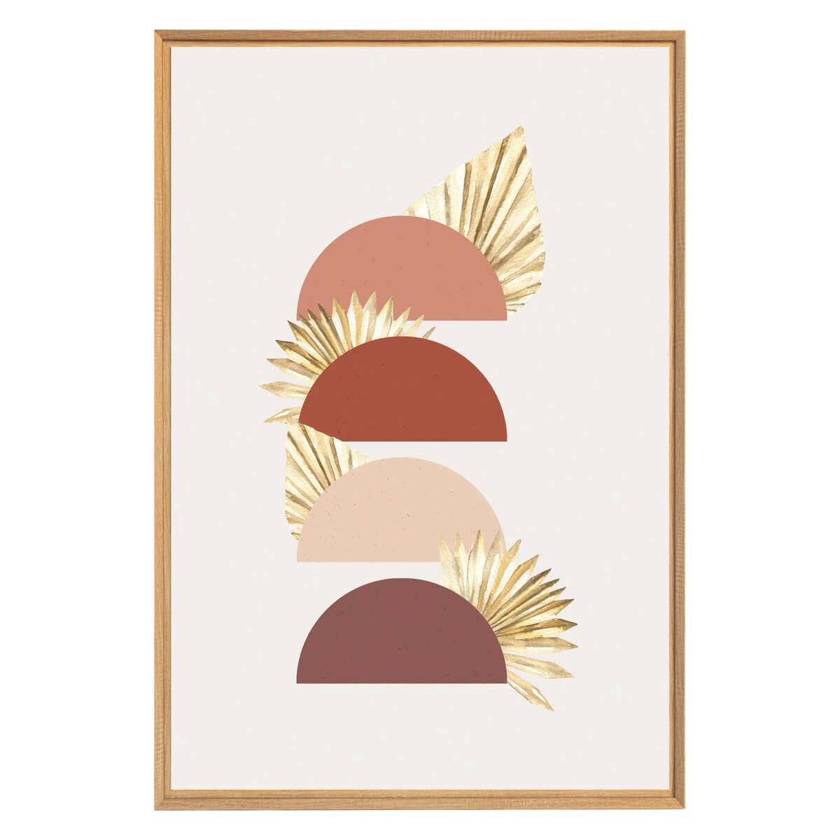 ABSTRAIT - Tableau mural encadré illustration crépusculaire 65x97 cm