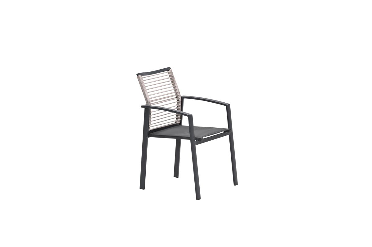 Cosmo dining fauteuil - rope natural - gevuld textileen
