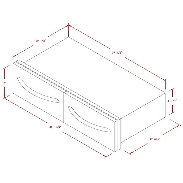 2 Drawer, Horizontal Bins