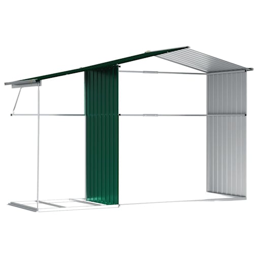NNEVL Garden Shed Green 277x192.5x179 cm Galvanised Steel