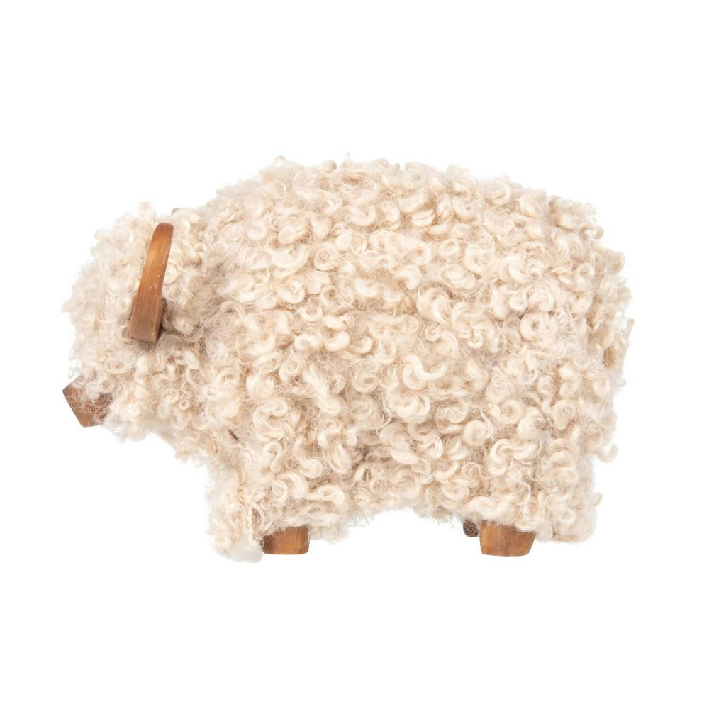 - Statuette en résine et coton beige et marron H11