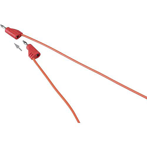 Cordon de mesure banane mâle 2 mm - banane mâle 2 mm, ultra flexible, accessoire de mesure pour électricien, 2,2 A, marque 10475.