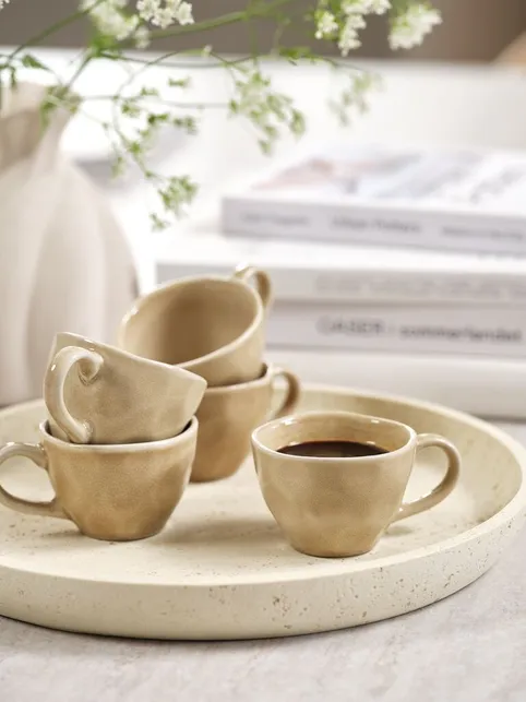 Espressokop DETMER Ø7xH5cm 11cl beige