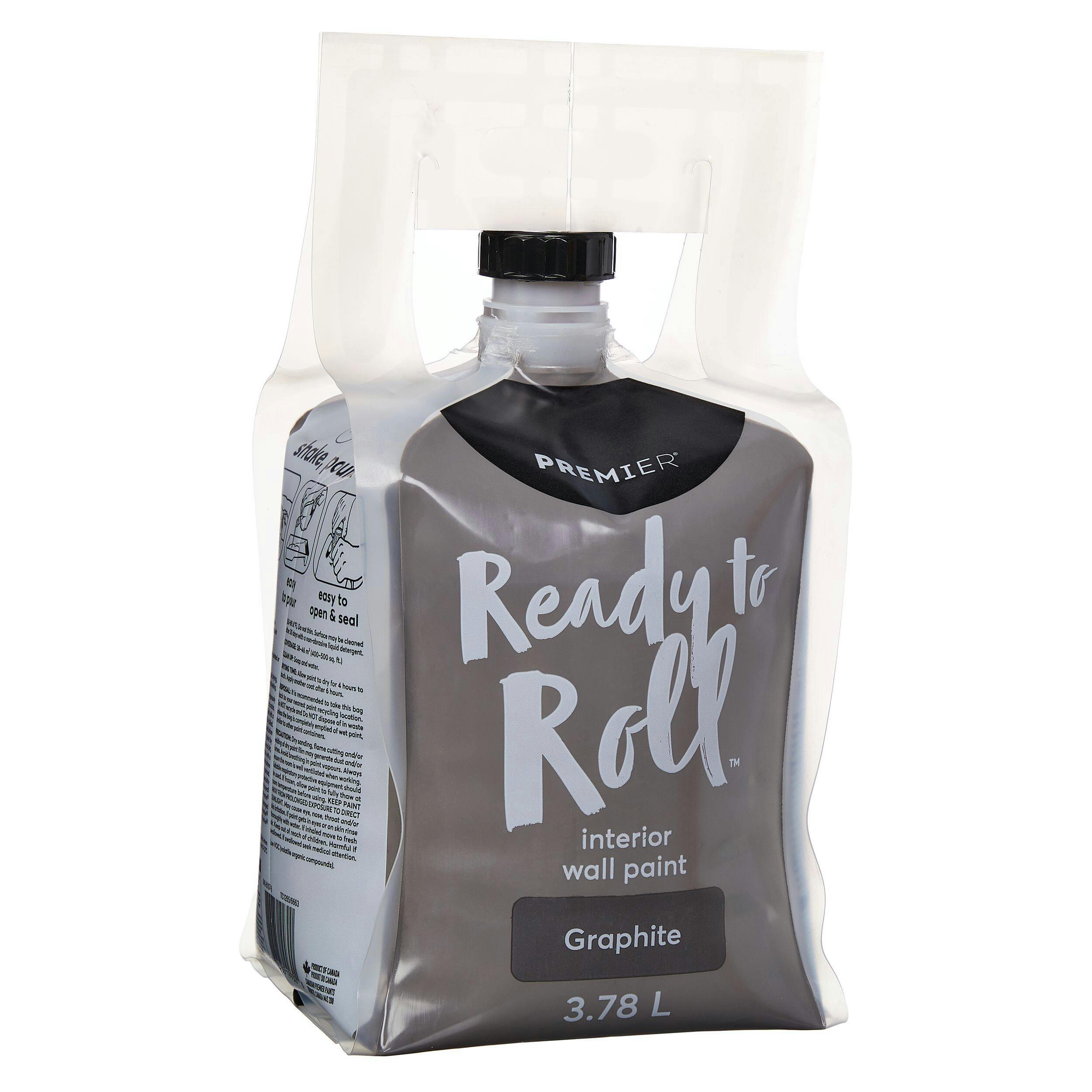 Premier Ready To Roll Interior Wall Paint, Eggshell, Graphite, 3.78-L/1-Gallon