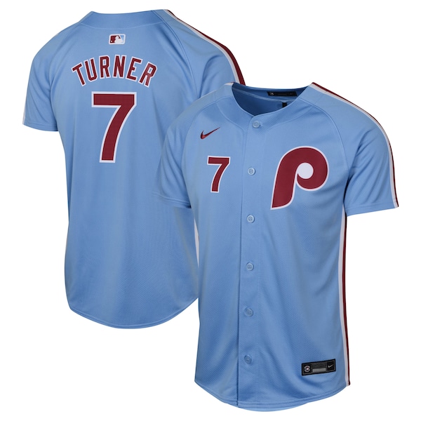 Trea Turner Philadelphia Phillies Nike Youth Alternate Limited Player Jersey - Light Blue/White